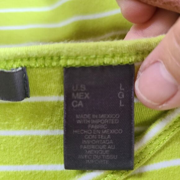 Liz Claiborne Womens T-Shirt Multi-Color Size Large 100% Cotton Short Sleeve - Picture 7 of 12